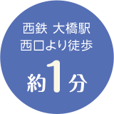 西鉄 大橋駅西口より徒歩約1分